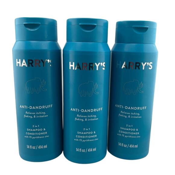 Harry's 2 In 1 Shampoo & Conditioner Anti Dandruff 14 FI Oz Bundle of 3 New seal - Picture 1 of 2